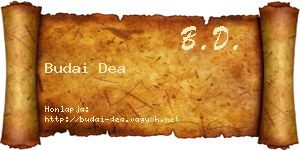Budai Dea névjegykártya